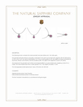 0.45 Ct. Pink Sapphire and Natural Diamond Halo Pendant, 14K White Gold Appraisal