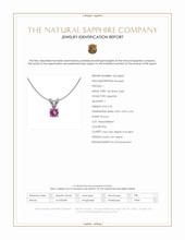 0.45 Ct. Pink Sapphire Solitaire Pendant, 14K White Gold Scan Report