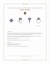 9.62 Ct. Blue Sapphire Antique Style Ring, Platinum 950 Appraisal