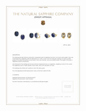 14.64&nbsp;Ct.Tw.Total Carat Weight Blue Sapphire Antique Style Earrings, Platinum & 18K Yellow Appraisal