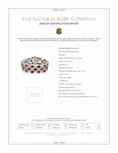 35.79 Ct.Tw. Ruby Natural Diamond Accent Stones Bracelet, 18K White & Yellow Scan Report