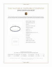 1.16 Ct.Tw.Total Carat Weight Sapphire Natural Diamond Bezel Bracelet, 14K White Gold Scan Report