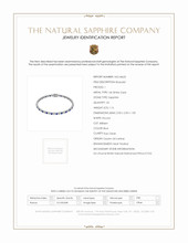 1.16 Ct.Tw. Blue Sapphire and Natural Diamond Bezel Bracelet, 14K White Gold Scan Report