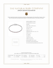 1.23 Ct.Tw. Ruby Natural Diamond Bezel Bracelet, 14K White Gold Scan Report