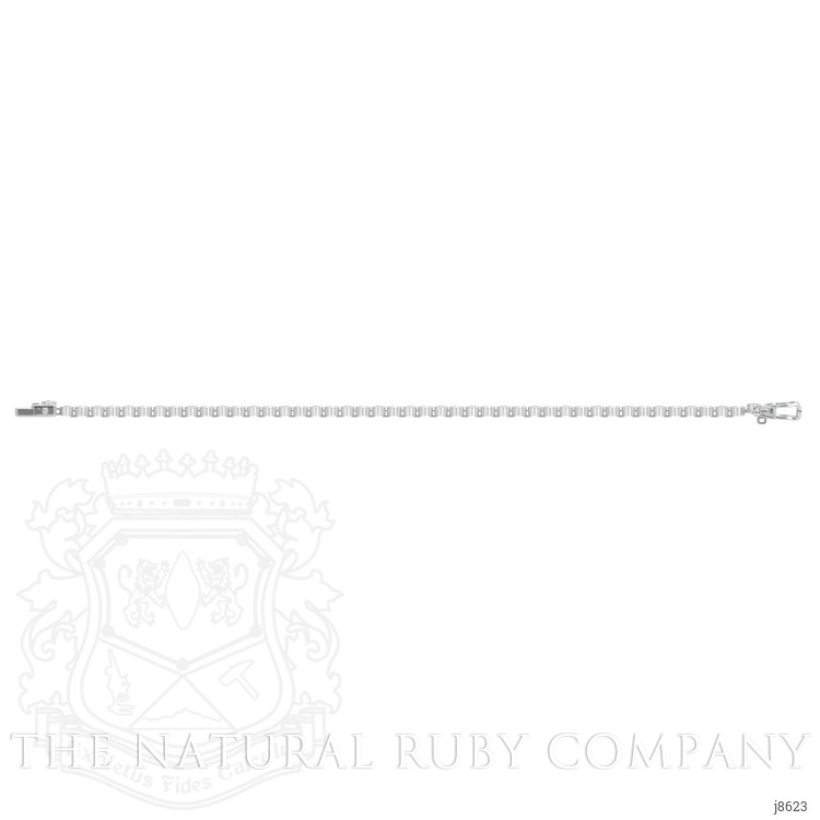 1.23 Ct.Tw. Ruby Natural Diamond Bezel Bracelet, 14K White Gold