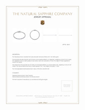 0.62 Ct.Tw. Blue Sapphire and Natural Diamond Bezel Bracelet, 14K White Gold Appraisal