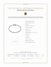 0.62 Ct.Tw.Total Carat Weight Sapphire Natural Diamond Bezel Bracelet, 14K White Gold Scan Report