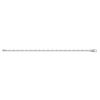 0.62 Ct.Tw.Total Carat Weight Sapphire Natural Diamond Bezel Bracelet, 14K White Gold Image