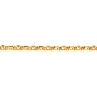 0.72 Ct.Tw. Ruby Natural Diamond Bezel Bracelet, 14K Yellow Gold Image