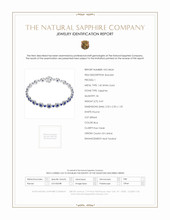 3.69 Ct.Tw.Total Carat Weight Sapphire Natural Diamond Pave Bracelet, 14K White Gold Scan Report