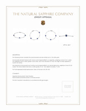 0.41 Ct.Tw. Blue Sapphire and Natural Diamond Pave Bracelet, 14K White Gold Appraisal