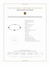 0.41 Ct.Tw.Total Carat Weight Blue Sapphire and Natural Diamond Pave Bracelet, 14K White Gold Scan Report