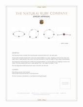 0.46 Ct.Tw. Ruby Natural Diamond Pave Bracelet, 14K White Gold Appraisal