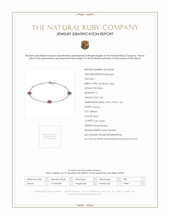 0.46 Ct.Tw. Ruby Natural Diamond Pave Bracelet, 14K White Gold Scan Report