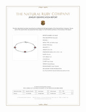 0.46 Ct.Tw.Total Carat Weight Ruby and Natural Diamond Pave Bracelet, 14K White Gold Scan Report