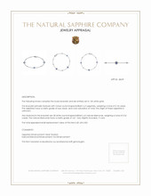 0.18 Ct.Tw.Total Carat Weight Blue Sapphire and Natural Diamond Halo Bracelet, 14K White Gold Appraisal