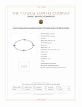 0.18 Ct.Tw.Total Carat Weight Blue Sapphire and Natural Diamond Halo Bracelet, 14K White Gold Scan Report