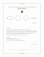 0.23 Ct.Tw. Ruby Natural Diamond Halo Bracelet, 14K Yellow Gold Appraisal