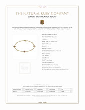0.23 Ct.Tw. Ruby Natural Diamond Halo Bracelet, 14K Yellow Gold Scan Report