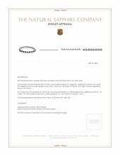 6.50 Ct.Tw. Blue Sapphire and Natural Diamond Pave Bracelet, 14K White Gold Appraisal
