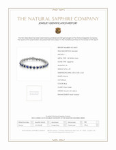 6.50 Ct.Tw.Total Carat Weight Sapphire Natural Diamond Pave Bracelet, 14K White Gold Scan Report