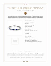 6.50 Ct.Tw. Blue Sapphire and Natural Diamond Pave Bracelet, 14K White Gold Scan Report