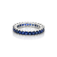 3.04 Ct. Blue Sapphire Accent Stones Ring, Platinum 950 Video