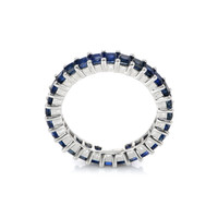 3.04 Ct. Blue Sapphire Accent Stones Ring, Platinum 950 Image