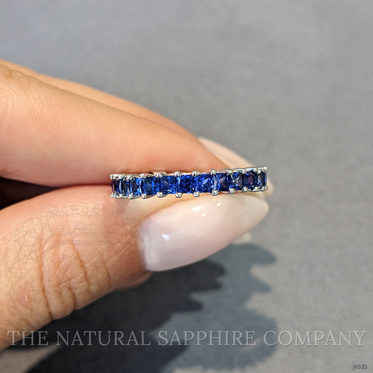3.04 Ct. Blue Sapphire Accent Stones Ring, Platinum 950