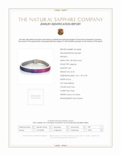 26.78 Ct.Tw. Multi Color Sapphire Tennis/Line Bracelet, 18K White Gold Scan Report