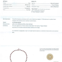 17.00 Ct. Ruby and Diamond Necklace, 18K Yellow Gold Scan Report