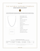 22.50 Ct. Blue Sapphire Accent Stones Necklace, 18K White Gold Scan Report