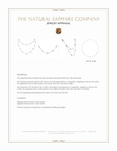 6.50 Ct. Blue Sapphire and White Sapphire Accent Stones Necklace, 18K White Gold Appraisal