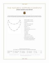 6.50 Ct. Blue Sapphire and White Sapphire Accent Stones Necklace, 18K White Gold Scan Report