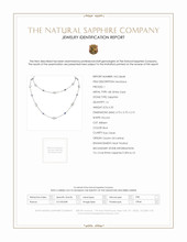 6.50 Ct. Blue Sapphire and White Sapphire Accent Stones Necklace, 18K White Gold Scan Report