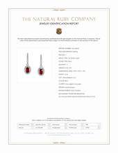 0.55 Ct.Tw.Total Carat Weight Ruby and Natural Diamond Pave Earrings, 14K White Gold Scan Report