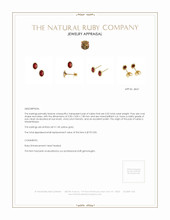 0.55 Ct.Tw. Ruby Studs Earrings, 14K Yellow Gold Appraisal