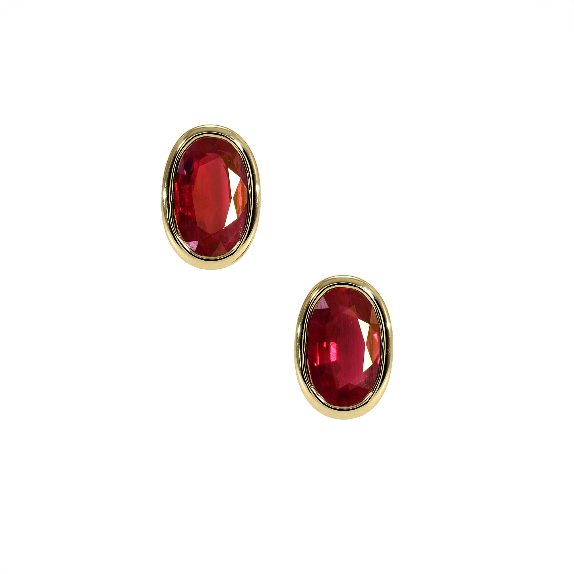 ruby earrings 14k yellow gold