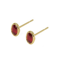 0.55 Ct.Tw. Ruby Studs Earrings, 14K Yellow Gold Image