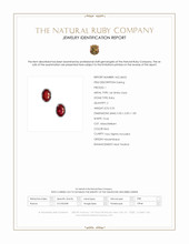 0.55 Ct.Tw.Total Carat Weight Ruby Studs Earrings, 14K White Gold Scan Report