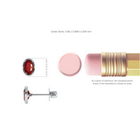 0.55 Ct.Tw. Ruby Studs Earrings, 14K White Gold Image