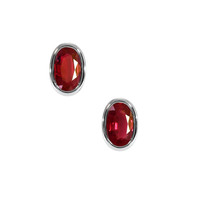 0.55 Ct.Tw. Ruby Studs Earrings, 14K White Gold Video