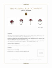 2.26 Ct. Ruby and Natural Diamond Halo Ring, Platinum 950 Appraisal