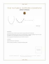 6.20 Ct. Blue Sapphire Accent Stones Necklace, 18K White Gold Appraisal