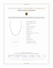 6.20 Ct. Blue Sapphire Accent Stones Necklace, 18K White Gold Scan Report
