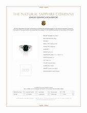 4.16 Ct. Sapphire Natural Diamond Three Stone Ring, Platinum 950 Scan Report