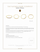 0.99 Ct.Tw. Ruby Natural Diamond Solitaire Bracelet, 14K Yellow Gold Appraisal
