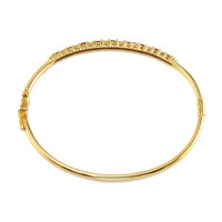 0.99 Ct.Tw. Ruby Natural Diamond Solitaire Bracelet, 14K Yellow Gold Image