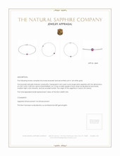 0.40 Ct.Tw.Total Carat Weight Pink Sapphire Bezel Bracelet, 14K White Gold Appraisal