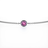 0.40 Ct.Tw.Total Carat Weight Sapphire Bezel Bracelet, 14K White Gold Image